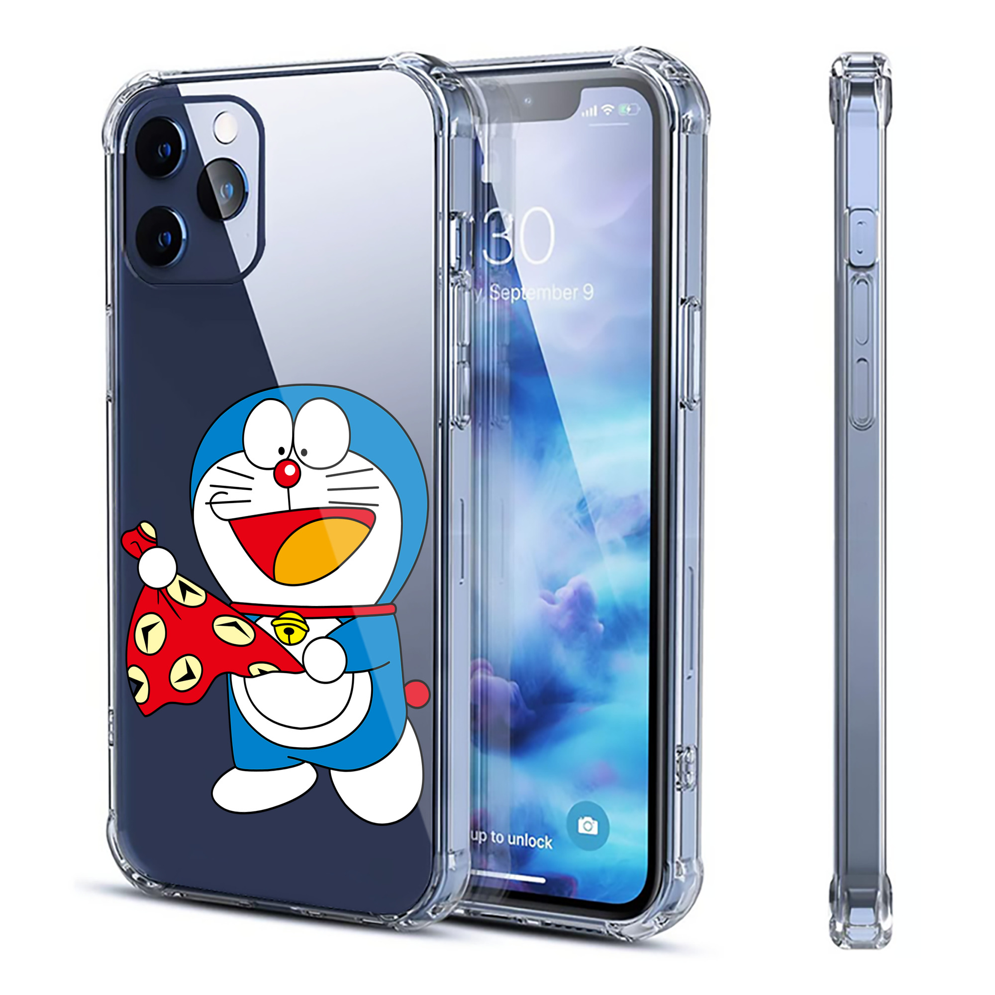 （画像用） ドラえもん Doraemon 【iPhone 12シリーズ対応】透明スマホケース（クリアソフトケース）